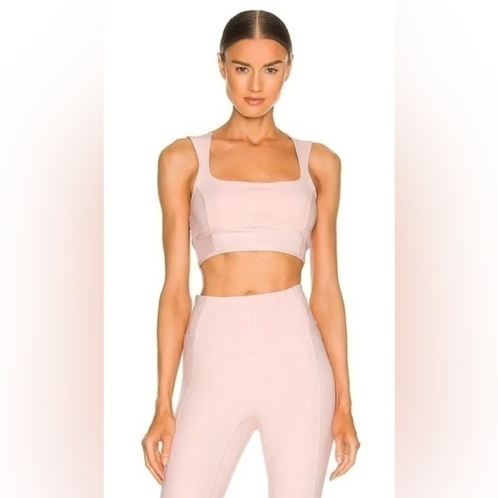 Le Ore - Andria Mesh-trimmed Recycled Stretch Sports Bra - Pink - Picture 3 of 15